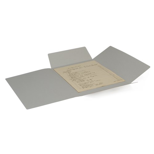 Eksp. omslag m/3 klaffer, folio, lys grå, 240 gr/m2, à 50