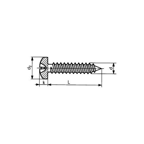 Skruer, panhead, C 3,5 x 9,5, 100 pk