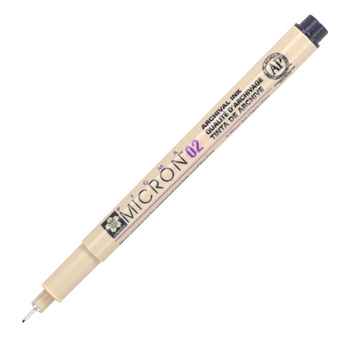 Micron 02 pigma pen, sort, 0,3 mm