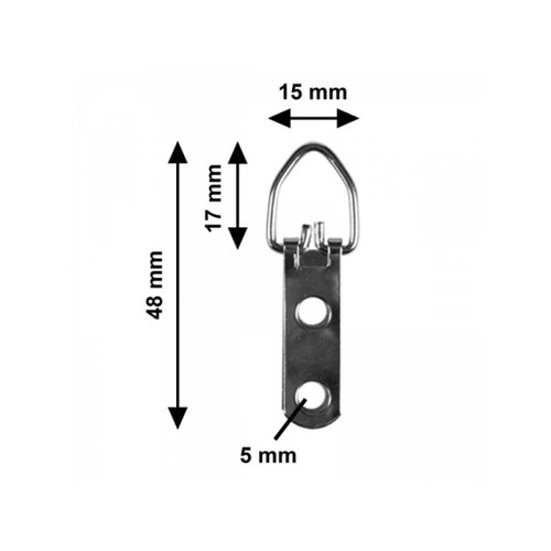 D-ring, forniklet, str. 1, 100 stk