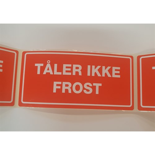 Etiketter, "TÅLER IKKE FROST", 110x 55 mm, á 100