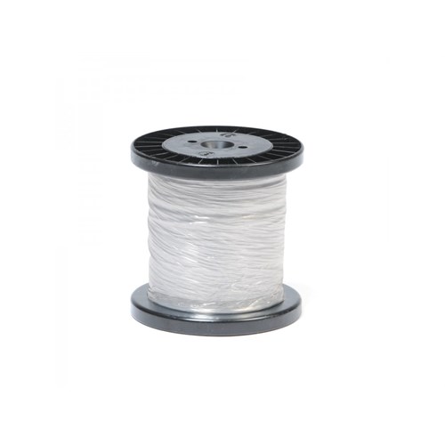 Wire, stål, m/hvit plast, Ø 1,5mm, 100m